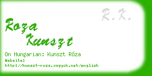 roza kunszt business card